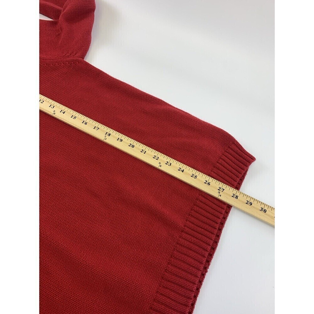 BOGO Chaps Ralph Lauren Red Crewneck Sweater Cotton Pullover Ribbed Hem Mens L - Picture 11 of 11